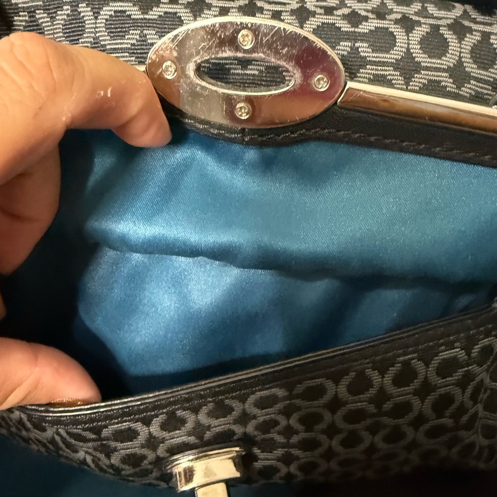 Coach Black and Gray Patterned Shoulder Bag - Picture 8 of 12